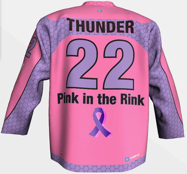 Thunder 2022 Pink in the Rink Jersey